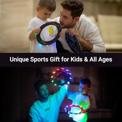 TOSY Flying Ring - 36 RGB Multicolor or 12 Monocolor LEDs, Super Bright, Lost Mode, Auto Light Up, Easter Basket Stuffers Gift for Kid/Teen/Boy/Girl, Safe, Waterproof, Pool/Beach/Camping Toy - View 6