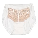 [グラモア] glamore サニタリーショーツ 綿 羽根付きナプキン対応 生理用ショーツ 防水布 レディース 美尻 レース 通気 伸縮 生理パンツ 大きいサイズ 下着 大人 (パール, L) FT0248