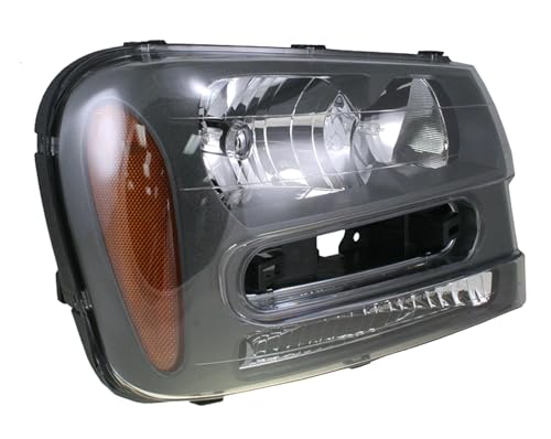 Image of TRQ Passenger Side Headlight Assembly Compatible with 2002-2009 Chevrolet Trailblazer 2002-2006 Trailblazer EXT With Full Width Grille Bar GM2503213