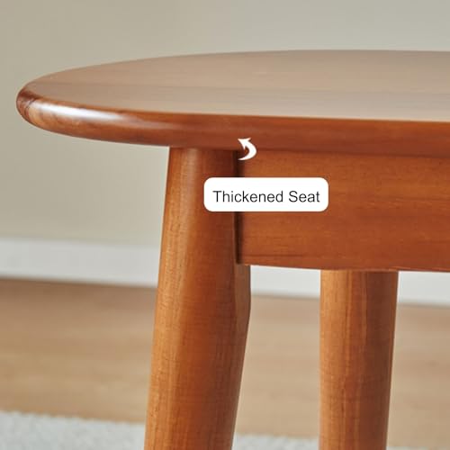 ZIGTUEI End of Bed Bench, Bedroom Wood Bench, Dining Bench, Entryway Bench, Farmhouse Bench, Shoe Changing Bench, Indoor Bench, for Dining Room, Living Room(Light Brown,100cm/39.4in) - Thumbnail 6