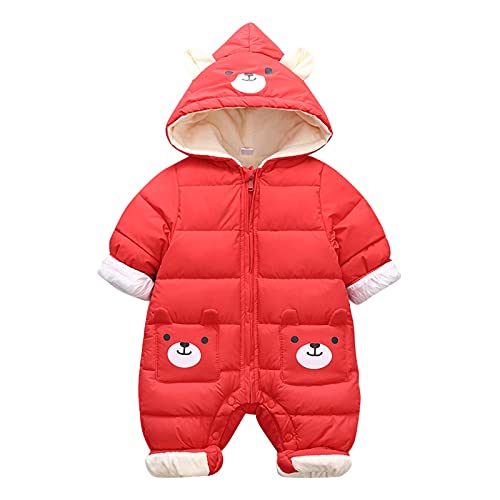 Dreamyth Baby Girl Winter Snowsuit Cute Ears New Born Winter Coat Toddler Onesie Clothes Infant Jumpsuit Hoodied 0-18 Months