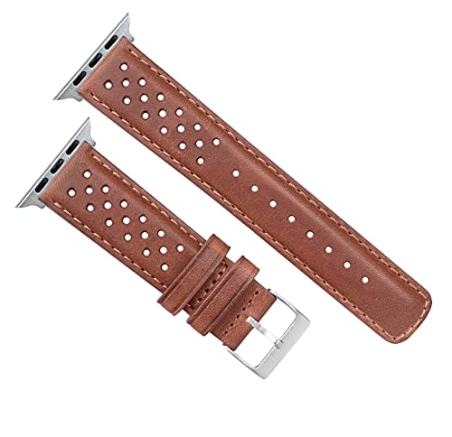 Image of BARTON WATCH BANDS - Horween Leather Watch Bands Compatible with Apple Watch Models - 1, 2, 3, 4, 5, 6, 7, 8, 9, 10, SE, Ultra & Ultra 2