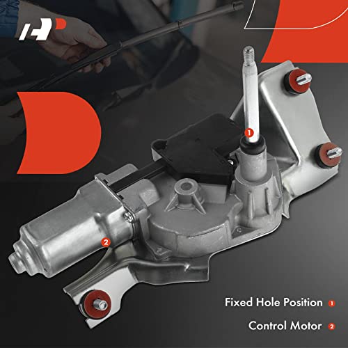 Image of A-Premium Rear Windshield Wiper Motor Compatible with Honda Pilot 2009-2015, 3.5L, Sport Utility, 5-Pin, Replace# 76700SZAA01