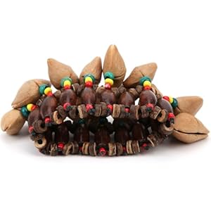 Nizuuone Bransoletka Perkusyjna Orzechowa Grzechotka