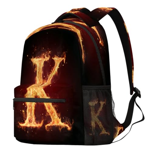 Sac à dos Burning Fire K Large uni pour ordinateur portable adulte et enfant