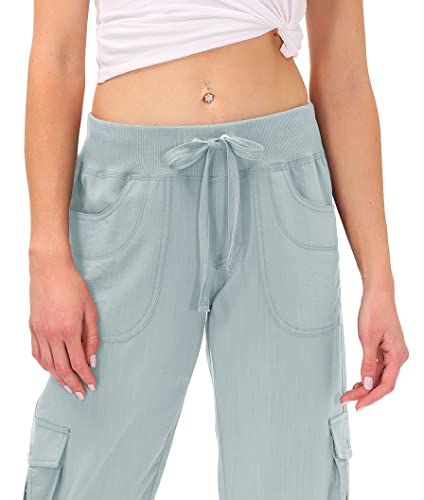 Image of MoFiz Womens Capris with Pockets Loose Fit Casual Capri Pants Dressy Lightweight Ladies Baggy Cargo Pants for Hiking
