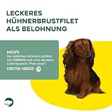Topdog Hähnchenbrustfilet für Hunde 10x 80g - Hühnerstreifen - 100% natürlich ohne Zusatzstoffe - Schonend luftgetrocknet & fettarm - Idealer Kausnack für Hunde Aller Größen und Altersstufen