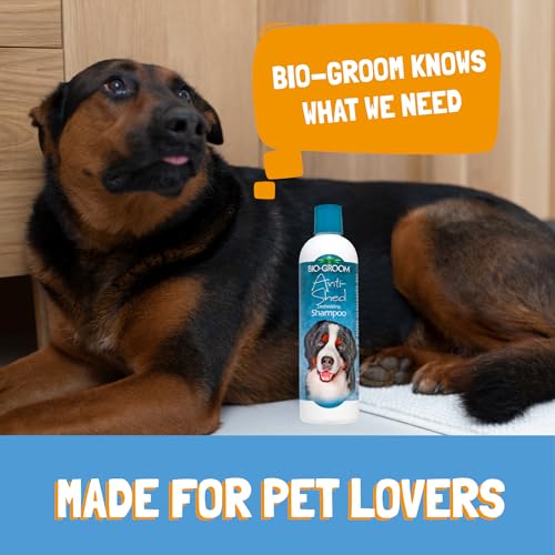Bio-groom Anit-Shed Deshedding Dog Shampoo Double Coat & Long Hair 12-Ounce
