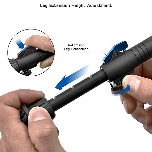 UTG Over Bore Bipod, 7"-11" Center Height, Picatinny, Black by UTG - Image 9