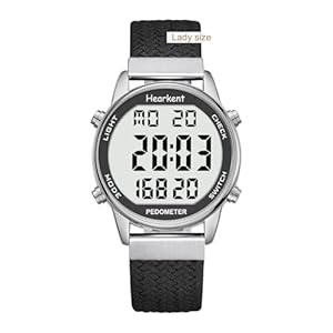 Women Pedometer Watch-Step Tracker Watch with Calories Counter-Non Bluetooth Pedometer Watches-LCD Large Numbers-30M Waterproof Watch-Sport Pedometer Watch Step Counter for Walking