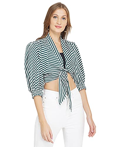 Image of oxolloxo Striped Love Women's Tie-Up Top