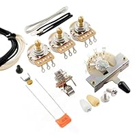 Fits American style Strat SSS electric guitar, good choice to upgrade the electronics in your Squier or similar guitar, take your tone to the next level. You'll have every wiring kit you need to help you build a better guitar Our DIY wiring kit/harne...