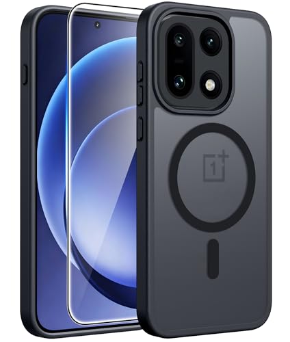 Image of FNTCASE for Oneplus 15 Case: Magnetic Matte Translucent Frosted Slim Shockproof Cell Phone Cover | Durable Screen Protector | Military Grade Protection Drop Proof Protective Cases, 6.78 inches