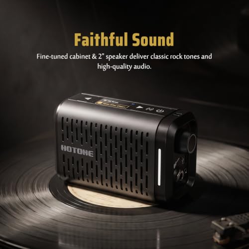 Image of HOTONE Pulze Mini 5W Mini Ultra-Portable Smart Guitar Amp & Speaker | Ultra-portable amp & BT speaker in one.191 effects,200 tones(Presets), up to 20 user IRs &11-hr battery