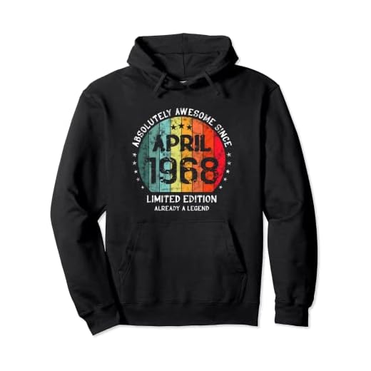 Impresionante Desde Abril 1968 Awesome Cumpleaños Retro Sudadera con Capucha