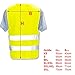 Hochwertige Warnweste direkt selber gestalten * eigener Aufdruck mit Text Logos Grafiken Designs, Farbe & Größe:Gelb/Größe XL/XXL, Position & Druckart:Rücken + Front/Standard-Druck