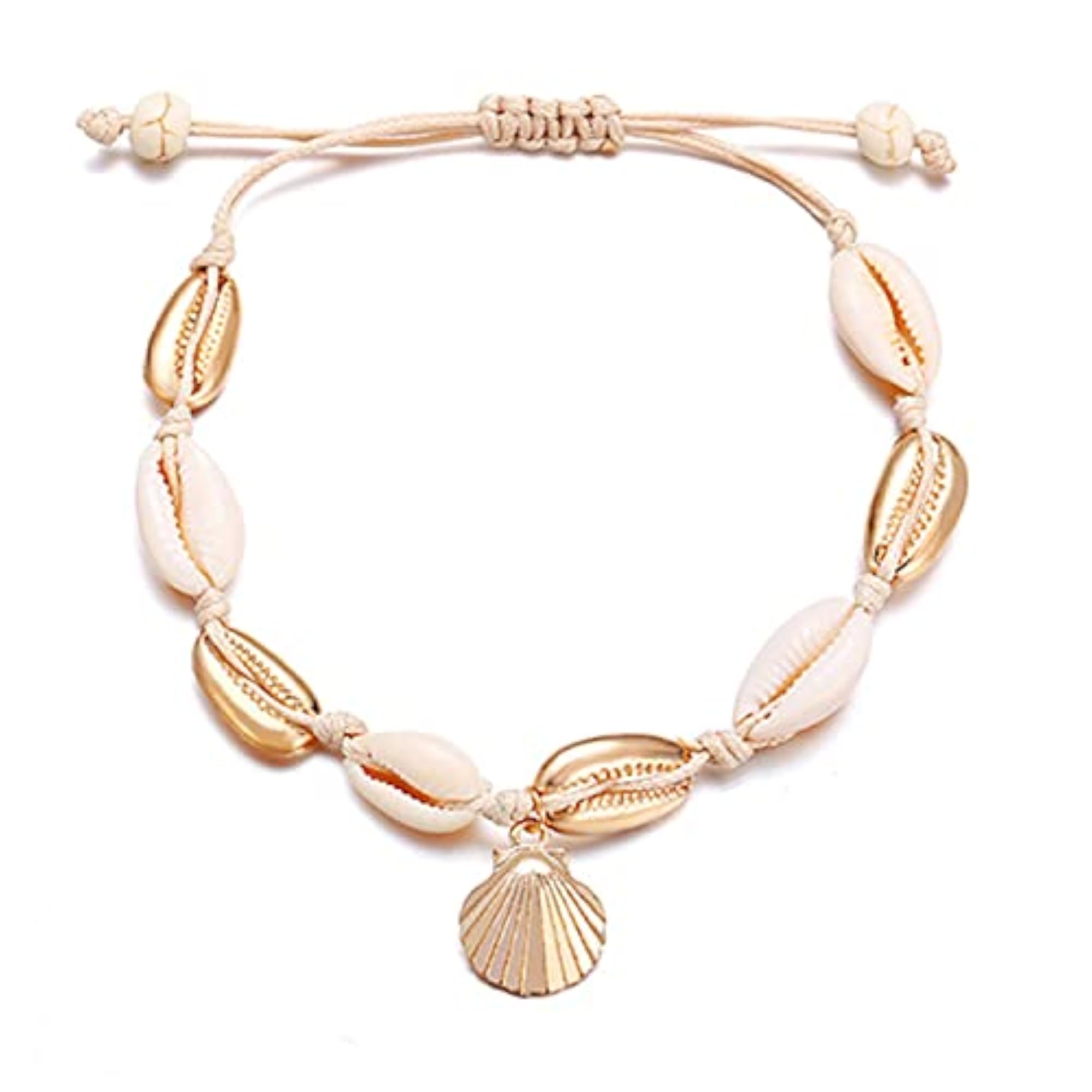 Combo of 2 Sea Shell Charm Bohemian Fashion Anklets