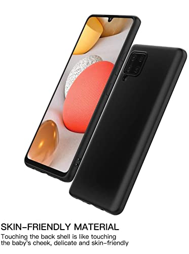 Image of Mobile Back Cover Case for Samsung Galaxy A42 (5G) (Silicone Case|CameraProtection|Black SC1510)