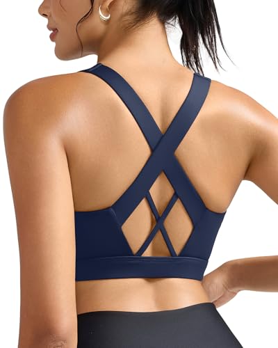 Image of RUNNING GIRL Sports Bra for Women, Molded Cup High Impact Sports Bras for Women with Sewn in Pads