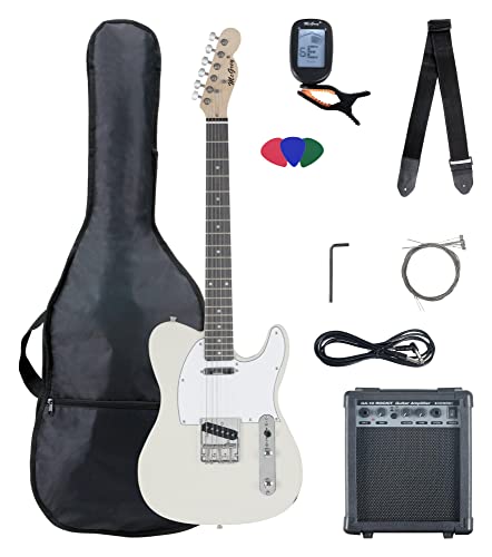Mcgrey Rockit Chitarra Elettrica Tl-Style Antique White - Set Completo