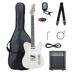 McGrey Rockit guitare électrique style TL set complet Antique White - Les Beatles, Paul McCartney, John Lennon, RIngo Starr, George Harrison