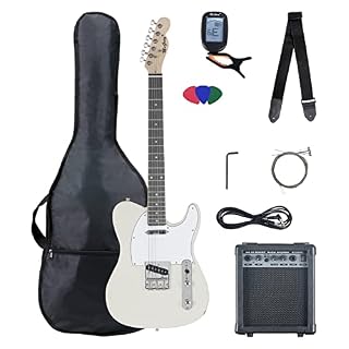 McGrey Rockit guitare électrique style TL set complet Antique White - Les Beatles, Paul McCartney, John Lennon, RIngo Starr, George Harrison