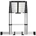 Produktbild TOOLCRAFT TO-7868814 Aluminium/Kunststoff Teleskopleiter klappbar Standhöhe (max.): 3.20 m Schwarz/Silber EN 131 10.1 k