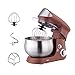 Multifunzionale Mixer, Processor acciaio inossidabile alimentare, verticale automatica controsoffitto, Piccolo impastatore, miscelatore della cucina elettrica,Marrone