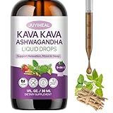JUYIHEAL 2 Pack Kava Kava Root Extract Supplement, High Concentration Kava with Ashwagandha, Lemon Balm, Valerian Root, Magnesium for Relaxation, Cognitive Support and Immune System, 1 Fl Oz