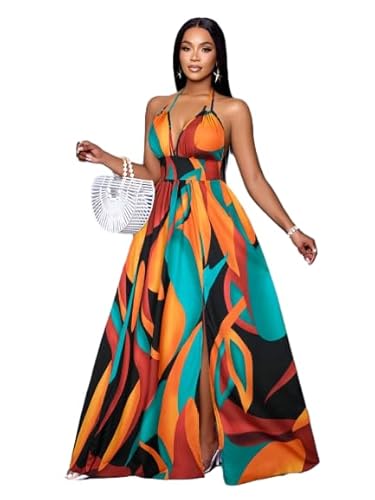 SKAYS Womens Summer Halter V Neck Sleeveless Flowy Casual Boho