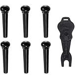 YFTRFR 6 Piezas Pines de Puente de Guitarra 1 Piezas Puller Removedor Extractor Herramienta Accesorios de Guitarra para Acústicas o Clásicas Eléctricas Clavijas de Afinación Instrumentos Musicales
