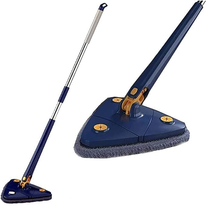 360° Rotating Triangle Mop with Adjustable Long Handle, Microfiber Flat Mop for Floor, Wall & Corner Cleaning, Easy Squeeze Cleaner for Home & Kitchen (Multicolor)-image-15