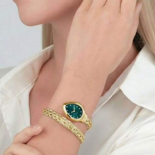 Image of Gold Jewellery Style Watch for Women | Fashion Bangle Analog Wrist Watch