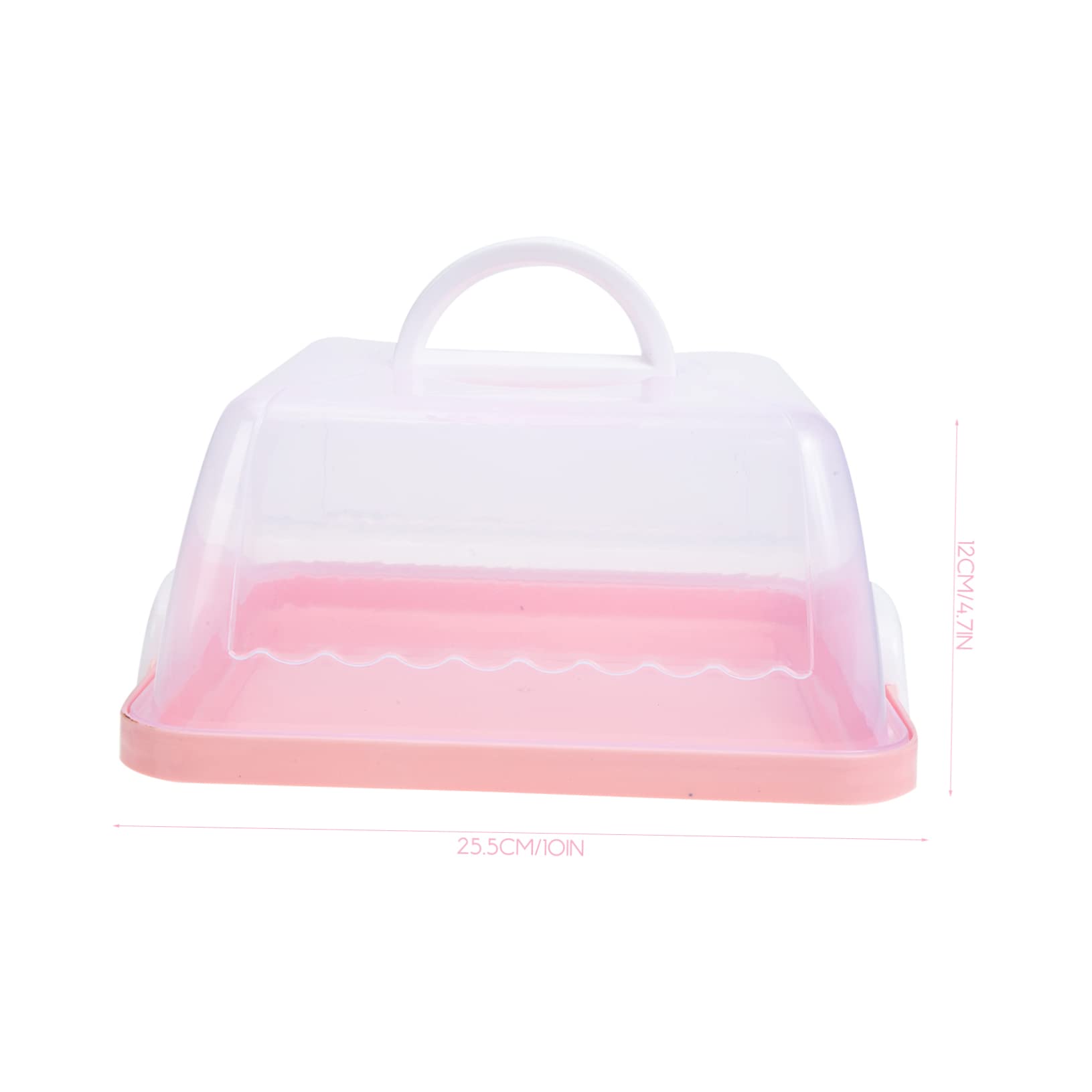 ABOOFAN Portable Cake Carrier with Handle Plastic Cake Container with Lid for Bakeries Shops and Home Use Transparent Design for Food for Outdoor