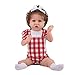 CHHD 23 Pouces Réaliste Reborn Baby Dolls Blue Eyes Girl Poupée Nouveau-né Soft Full Silicone Body Lifelike Nourrir Poupées Légères lavables Toddler Doll Cadeaux de Noël Jouets pour Fil