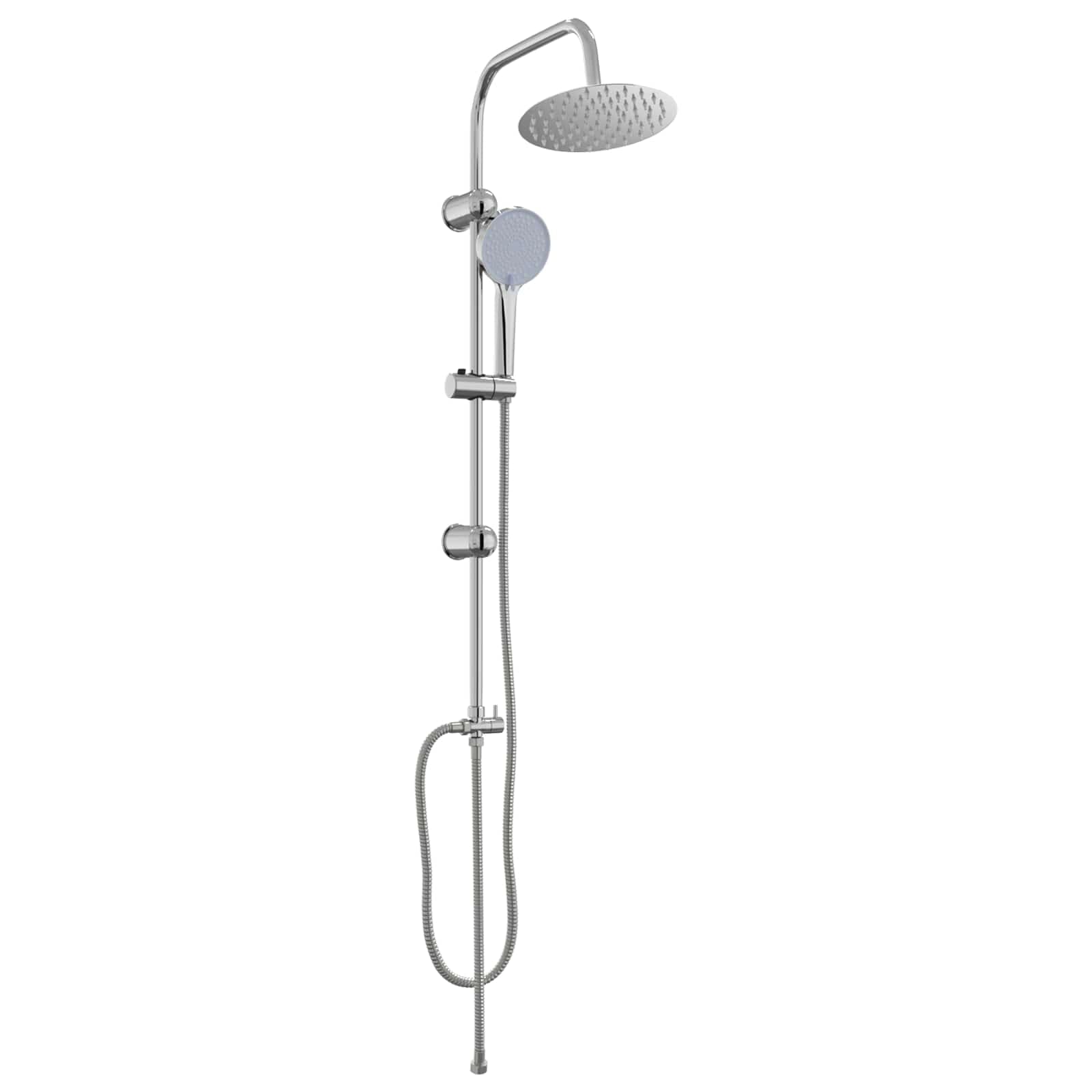 Vidaxl Silver Shower System 47 X 20 X 95 Cm Stainless Steel