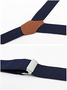 Heren Y-vorm 3,5 cm Breed Bretels & Vlinderdas Set 6 Way to Wear (Knoop