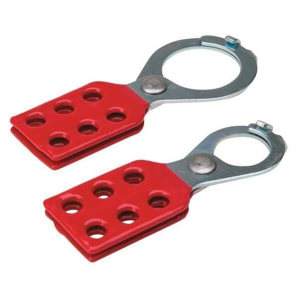 Image of Lockout Hasp, 6 Lock, Red, Mfr: 105718-A
