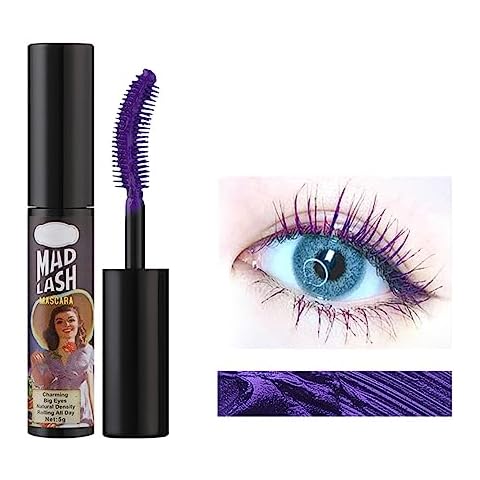 purple Lash Colored Mascara Makeup Volumizing Volume Building Waterproof Sensational Washable Lengthening Natural Long-Lasting… (Purple) Cover