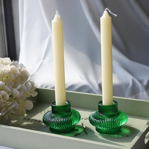 Vohocandle 6 pcs Green Candlestick Holders for Taper Candles & Tealights - Image 3
