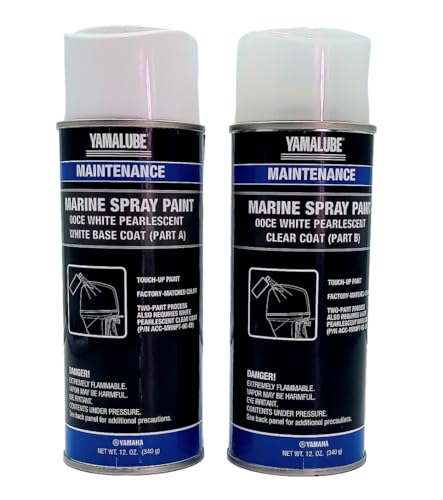 Yamaha Yamalube White Pearlescent/Clear Coat Parts A and B #ACC-MRNPT-0C-EA and #ACC-MRNPT-0C-EB