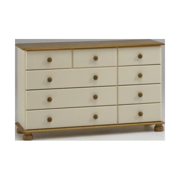 Richmond 2+3+4 drawer chest cream and pine
