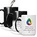 Teetaly - Tasse Magique Personnalisée, 350 ml, Mug Changeant de Couleur Sensible à la Chaleur Personnalisée