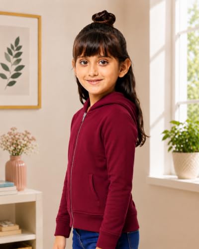 Image of ADBUCKS Girl's Cotton Hooded Sweatshirt