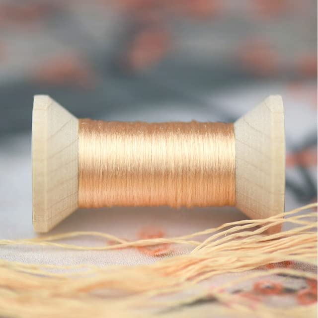 JIALIU Reddish Brown Embroidery Thread Practical Mini Spool Suzhou Embroidery Thread DIY Common Thread