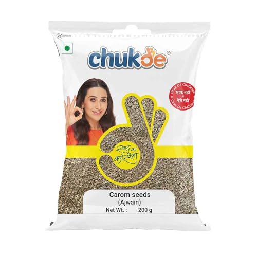Image of Chukde Ajwain Speciality - Whole Spices 600 Gram (200 Gm x 3) | Naturally Grown Carom Seeds (Ajwain) - No Sulfur Used | Regional Names: Jowan, Yavan, Oma, Omam, OVA, Ajwain, Omamu | Carom Seeds