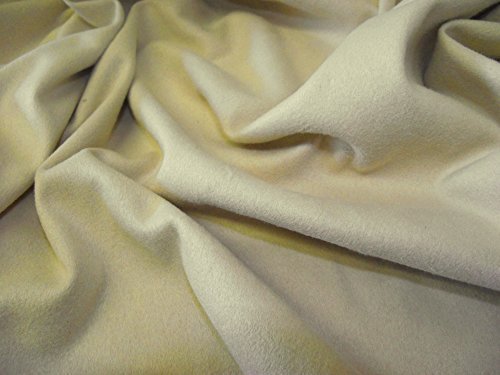 Faux daim suédine tissu matière élastique crème 150x500cm pour loisirs créatifs