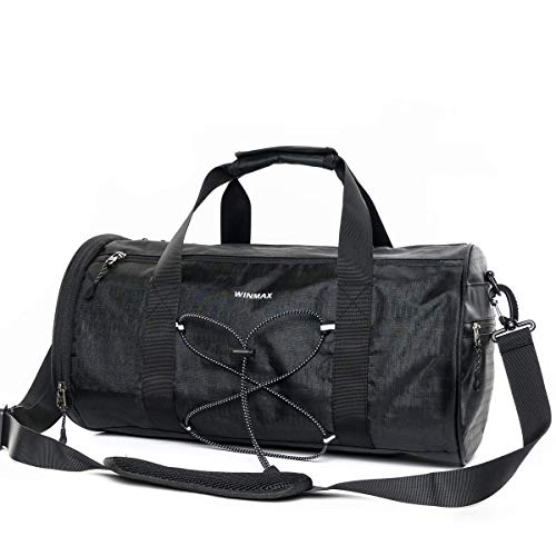 winmax Sac de Sport Hommes Femmes Fitness avec Poche à Chaussures, 28L Premium Sac de Sport Bandouliere, Grand Sac Voyage Impermeable Sac Gym Sport Adult Duffel Bag Sac à Week-End Cover