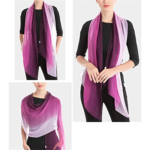 Women Belly Dance Veil Chiffon Dancing Hand Scarf Gradual Color4