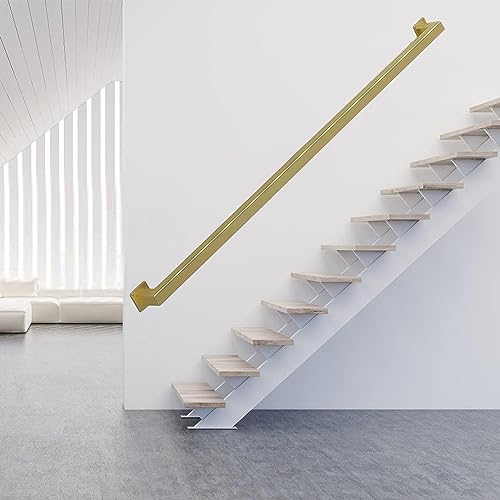 Rampe d'escalier moderne dorée de 1m à 3m pour sécurité intérieure et extérieure - 2